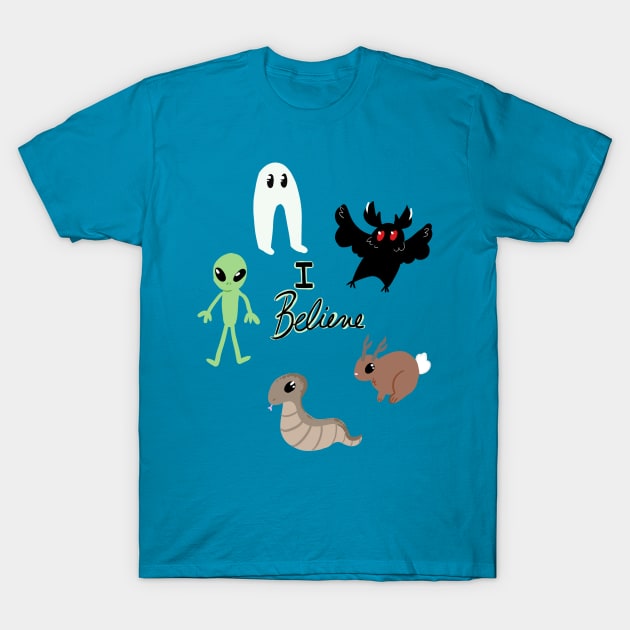 I Believe in Cryptids T-Shirt by Elisa_Arts